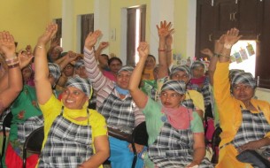 Punjab enthusiastic group of cook cum helpers eager to learn hygiene and quality maintainence